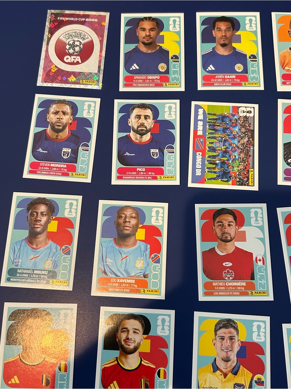 Panini Multicolor Football Sticker Collection on Navy - Picture 2 of 7